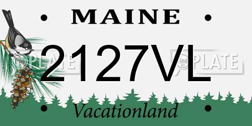 2127VL Maine License Plate