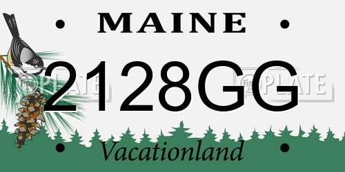 2128GG Maine License Plate