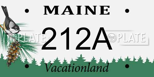 212A Maine License Plate