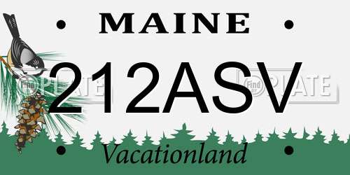 212ASV Maine License Plate