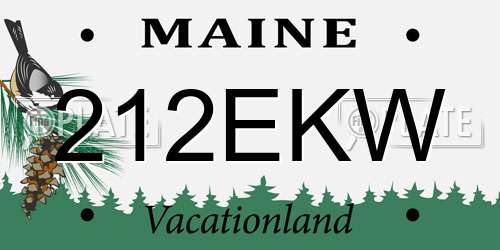 212EKW Maine License Plate