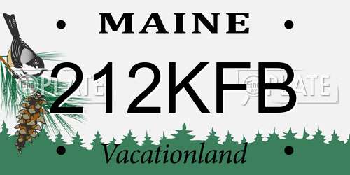 212KFB Maine License Plate