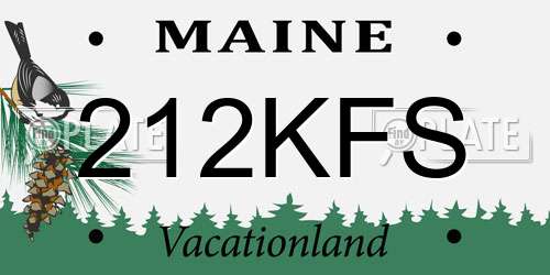 212KFS Maine License Plate
