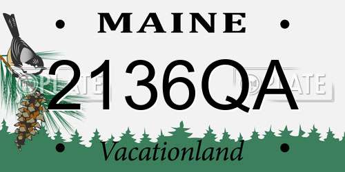 2136QA Maine License Plate
