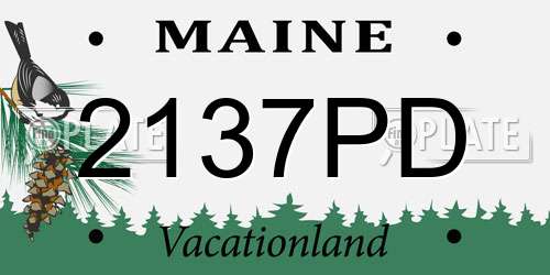 2137PD Maine License Plate