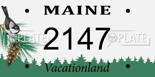 2147 Maine License Plate
