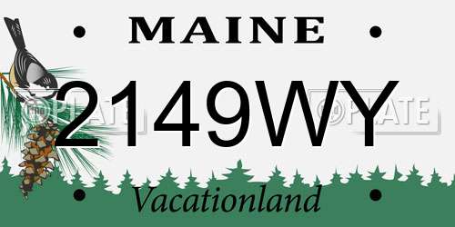 2149WY Maine License Plate