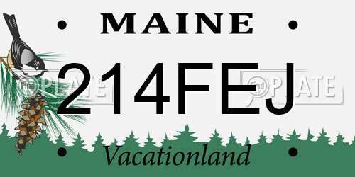 214FEJ Maine License Plate