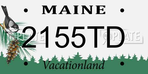 2155TD Maine License Plate