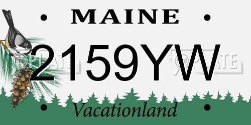 2159YW Maine License Plate