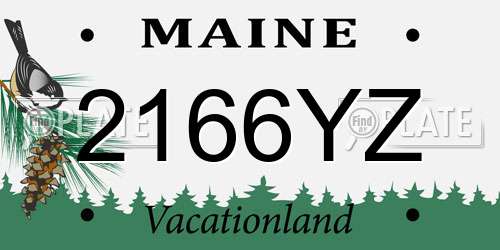2166YZ Maine License Plate