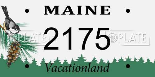 2175 Maine License Plate