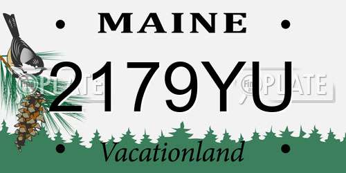 2179YU Maine License Plate