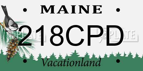 218CPD Maine License Plate