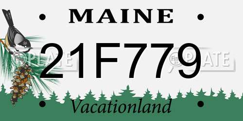 21F779 Maine License Plate