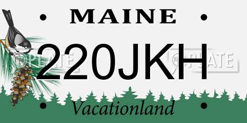 220JKH Maine License Plate