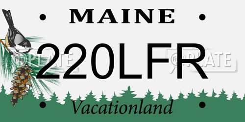 220LFR Maine License Plate