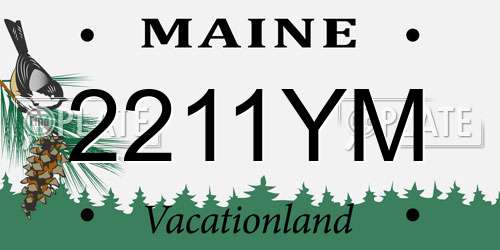 2211YM Maine License Plate