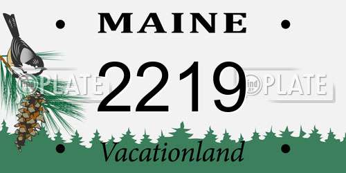 2219 Maine License Plate