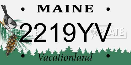 2219YV Maine License Plate