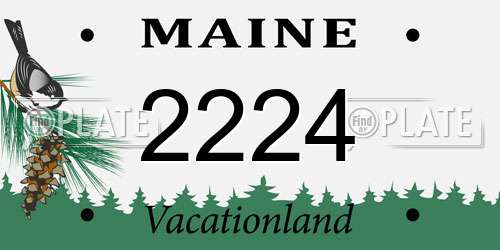 2224 Maine License Plate