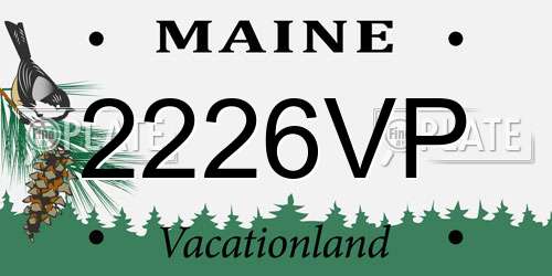 2226VP Maine License Plate