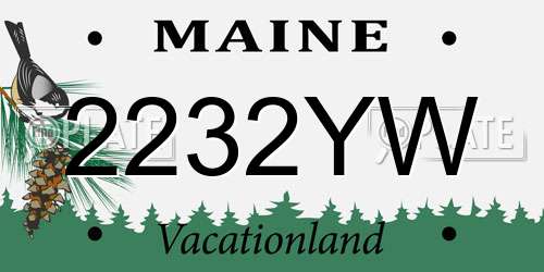 2232YW Maine License Plate