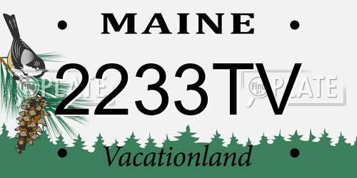 2233TV Maine License Plate