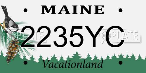 2235YC Maine License Plate