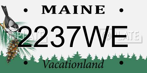 2237WE Maine License Plate