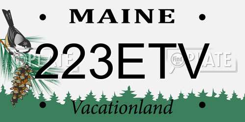 223ETV Maine License Plate