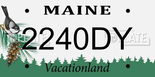 2240DY Maine License Plate
