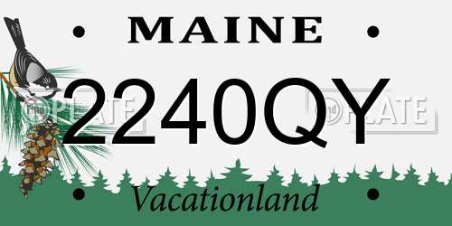 2240QY Maine License Plate