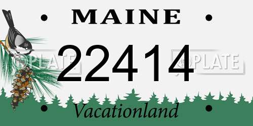 22414 Maine License Plate