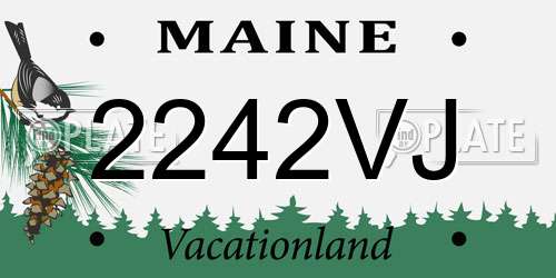 2242VJ Maine License Plate
