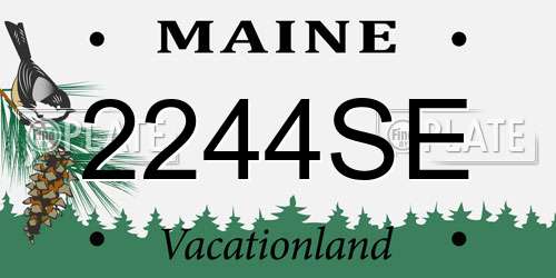 2244SE Maine License Plate