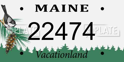 22474 Maine License Plate