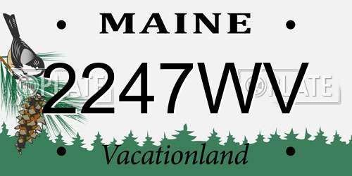 2247WV Maine License Plate