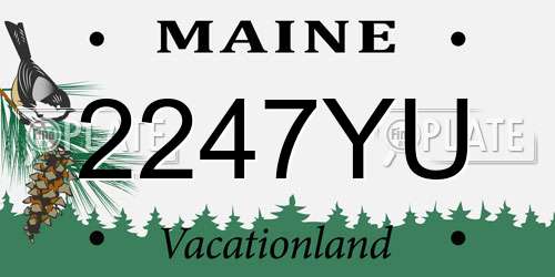 2247YU Maine License Plate