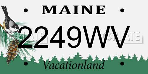 2249WV Maine License Plate