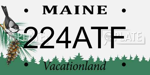 224ATF Maine License Plate
