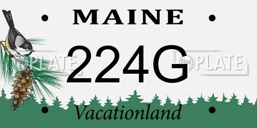 224G Maine License Plate