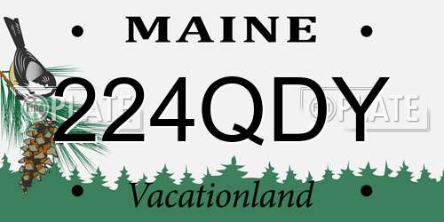 224QDY Maine License Plate