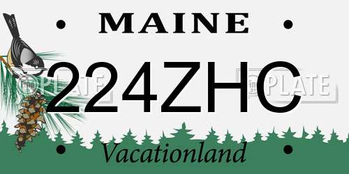 224ZHC Maine License Plate