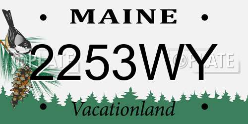 2253WY Maine License Plate