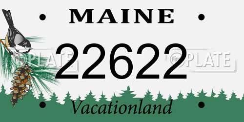 22622 Maine License Plate