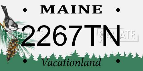 2267TN Maine License Plate