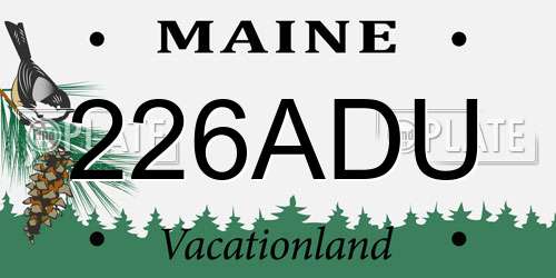 226ADU Maine License Plate