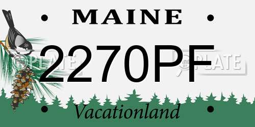 2270PF Maine License Plate