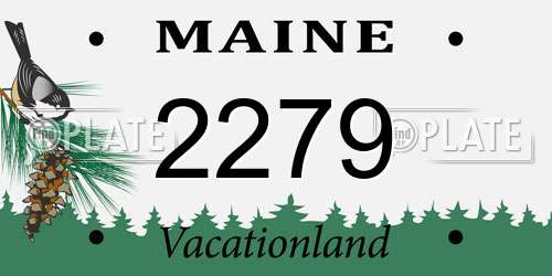 2279 Maine License Plate